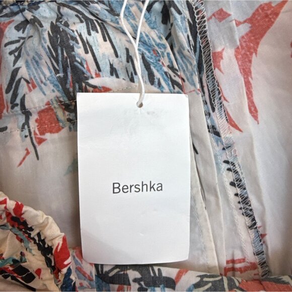 Bershka Men's Multicolor Tropical Hawaiian Shirt & Shorts Set Size XL - New - Picture 11 of 14